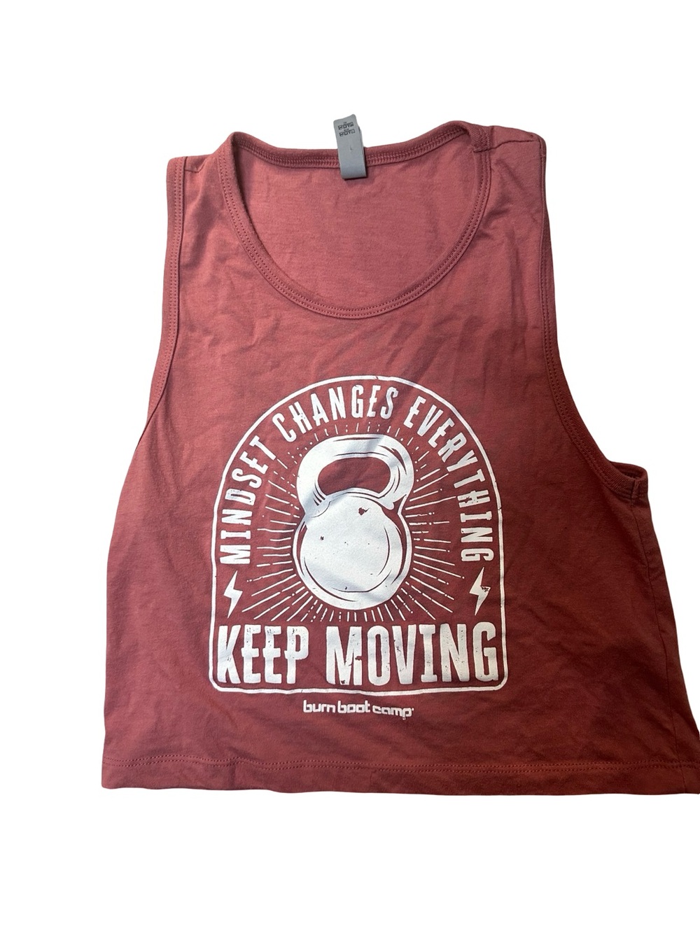 Burn Boot Camp Women's dust red Graphic Tank - Keep Moving